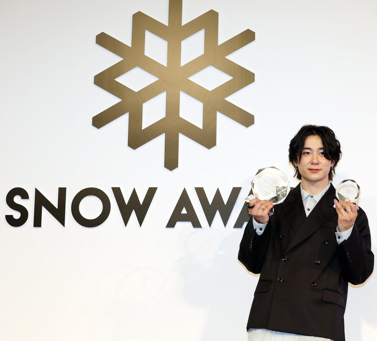 「SNOW AWARD」で最優秀選手賞を受賞した戸塚優斗（撮影・宮地輝）