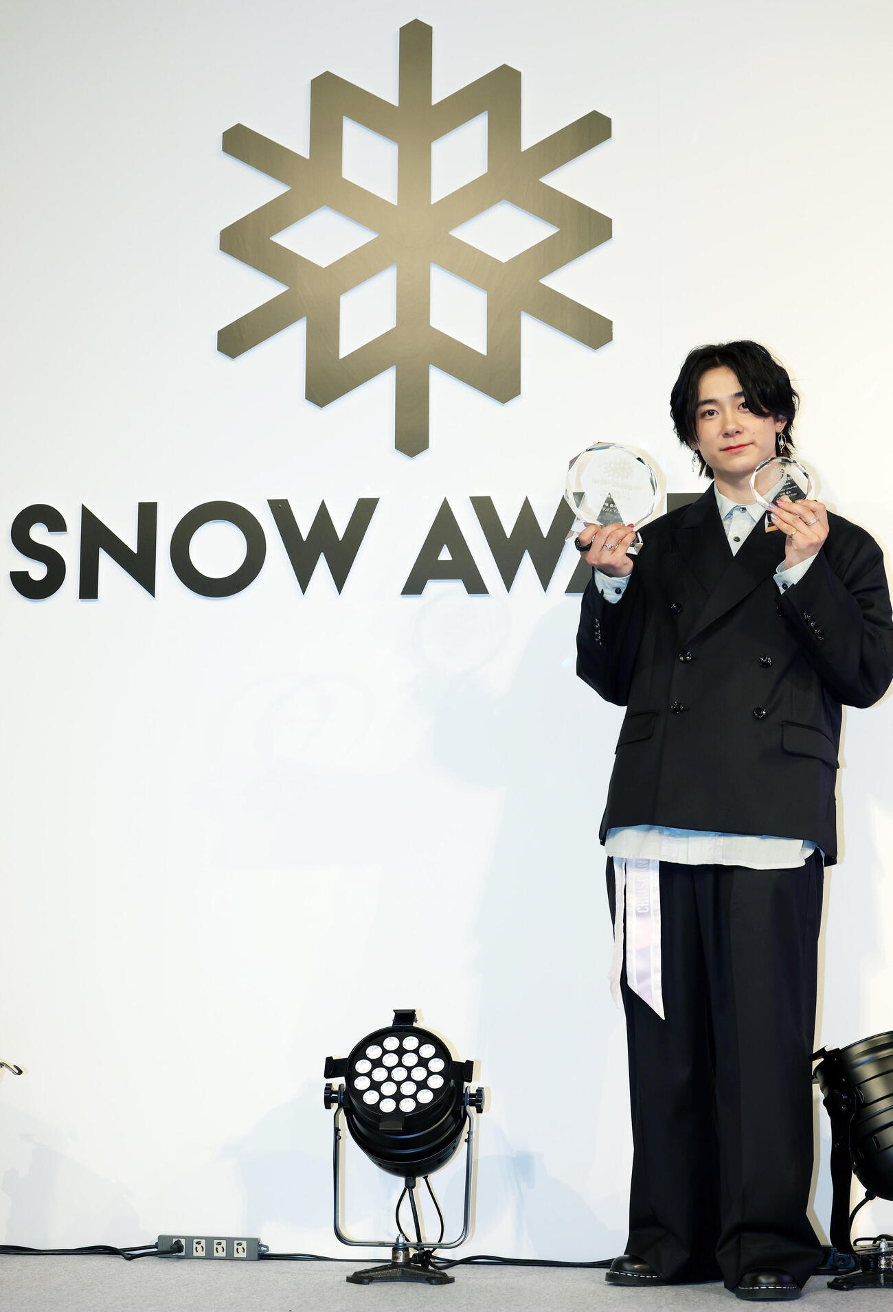 「SNOW AWARD」で最優秀選手賞を受賞した戸塚優斗（撮影・宮地輝）