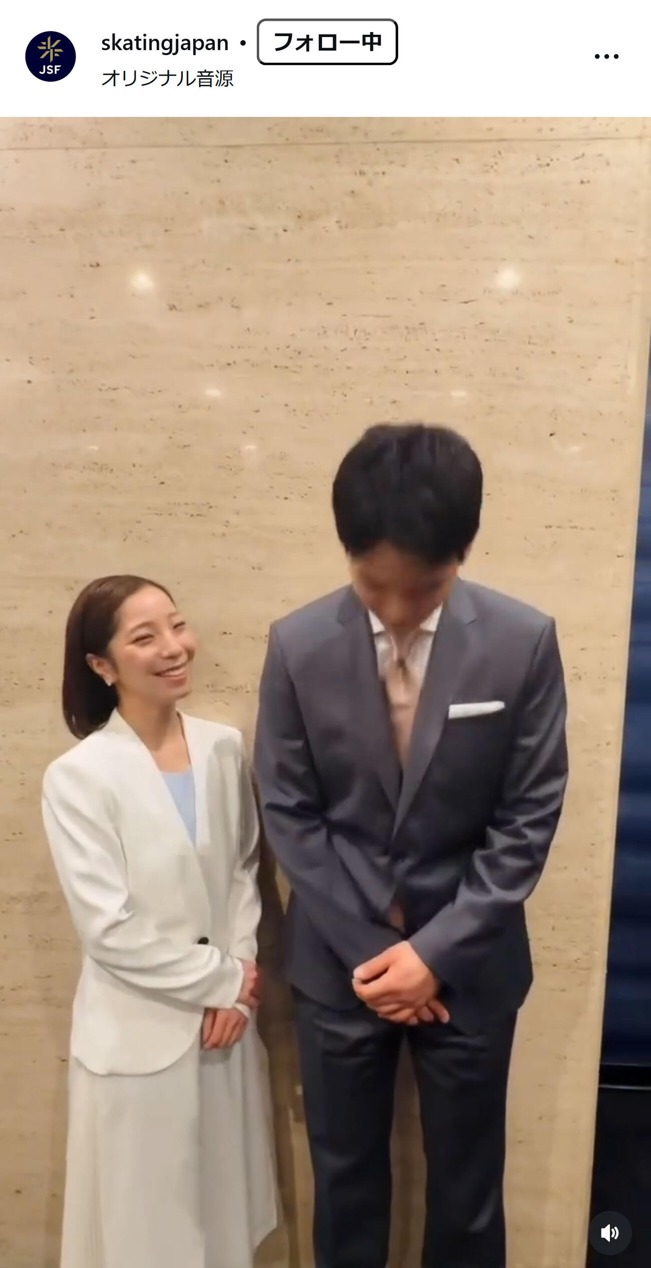日本スケート連盟のインスタグラムから