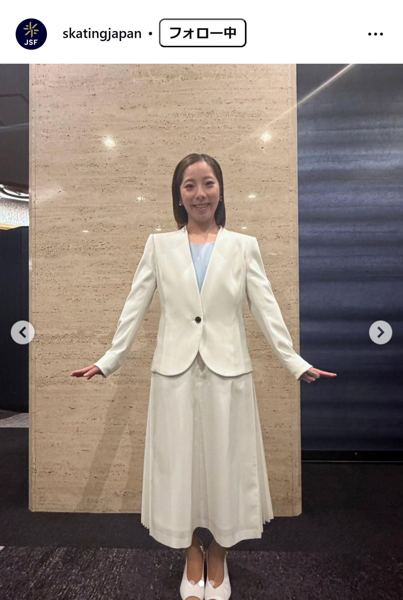 日本スケート連盟のインスタグラムから