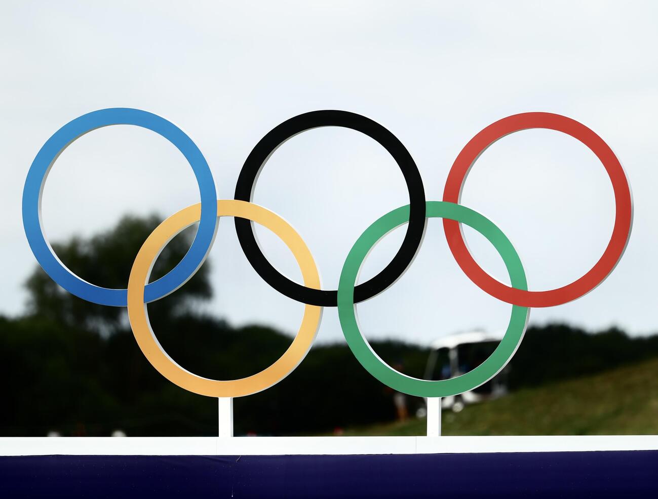 五輪マーク（2024年8月4日撮影）