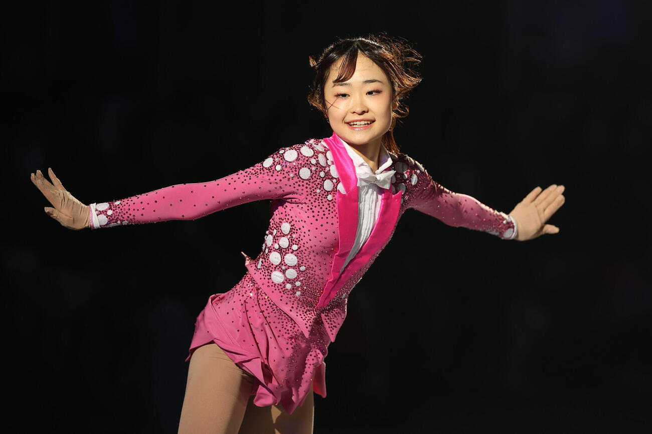 アイスショー「ブルームオンアイス2026」で華麗な演技を披露する島田麻央（撮影・前田充）
