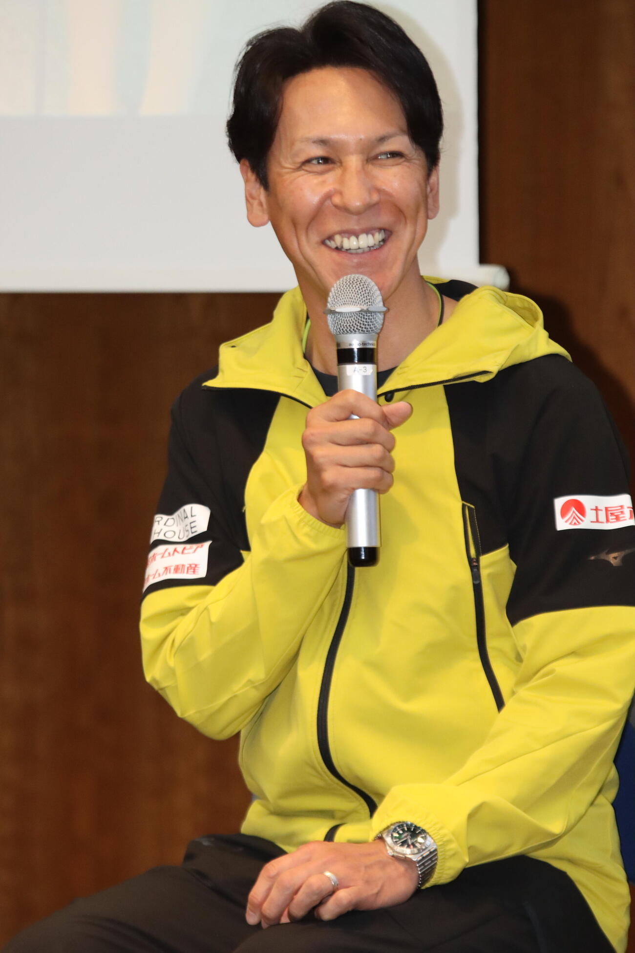 トークイベントに登場したジャンプ葛西紀明（撮影・保坂果那）