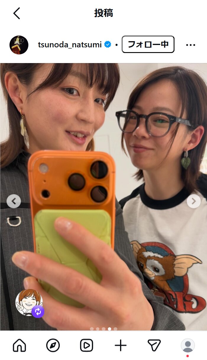 角田夏実さんのインスタグラムから