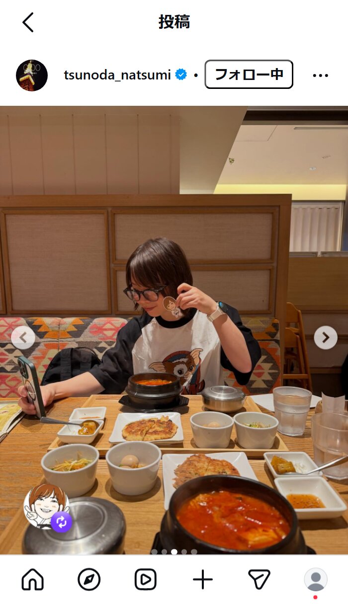 角田夏実さんのインスタグラムから