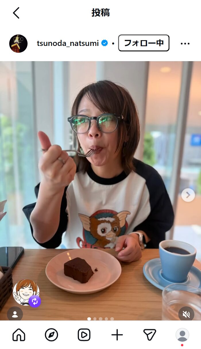角田夏実さんのインスタグラムから