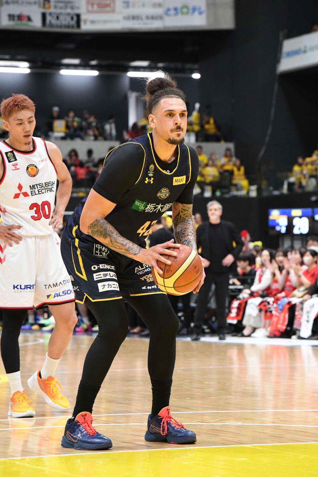 宇都宮対名古屋D　約1か月ぶりに戦列に復帰した宇都宮のアイザック・フォトゥ