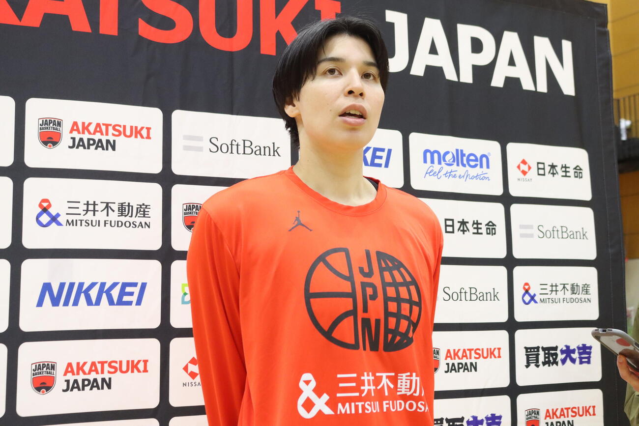 バスケットボール女子日本代表合宿に参加する渡嘉敷来夢（撮影・保坂果那）