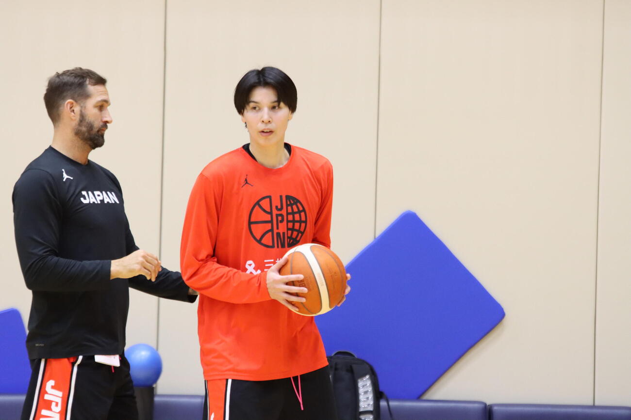 バスケットボール女子日本代表合宿に参加する渡嘉敷来夢（撮影・保坂果那）