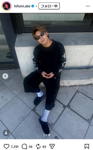 阿部一二三のインスタグラムから