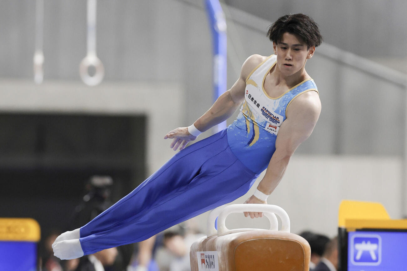 男子個人総合　橋本大輝のあん馬（共同）