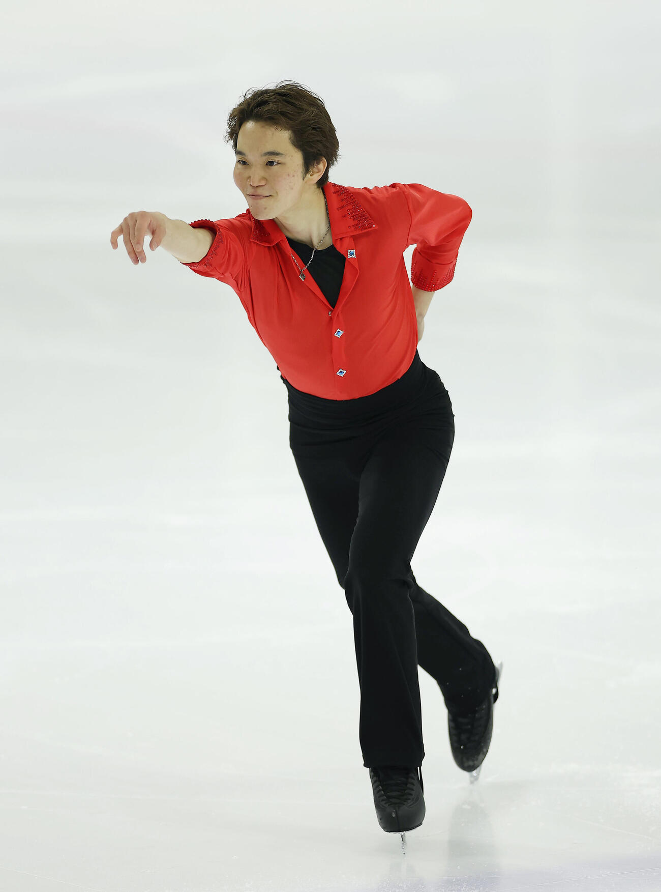 エキシビションで演技を披露する友野一希（撮影・前田充）