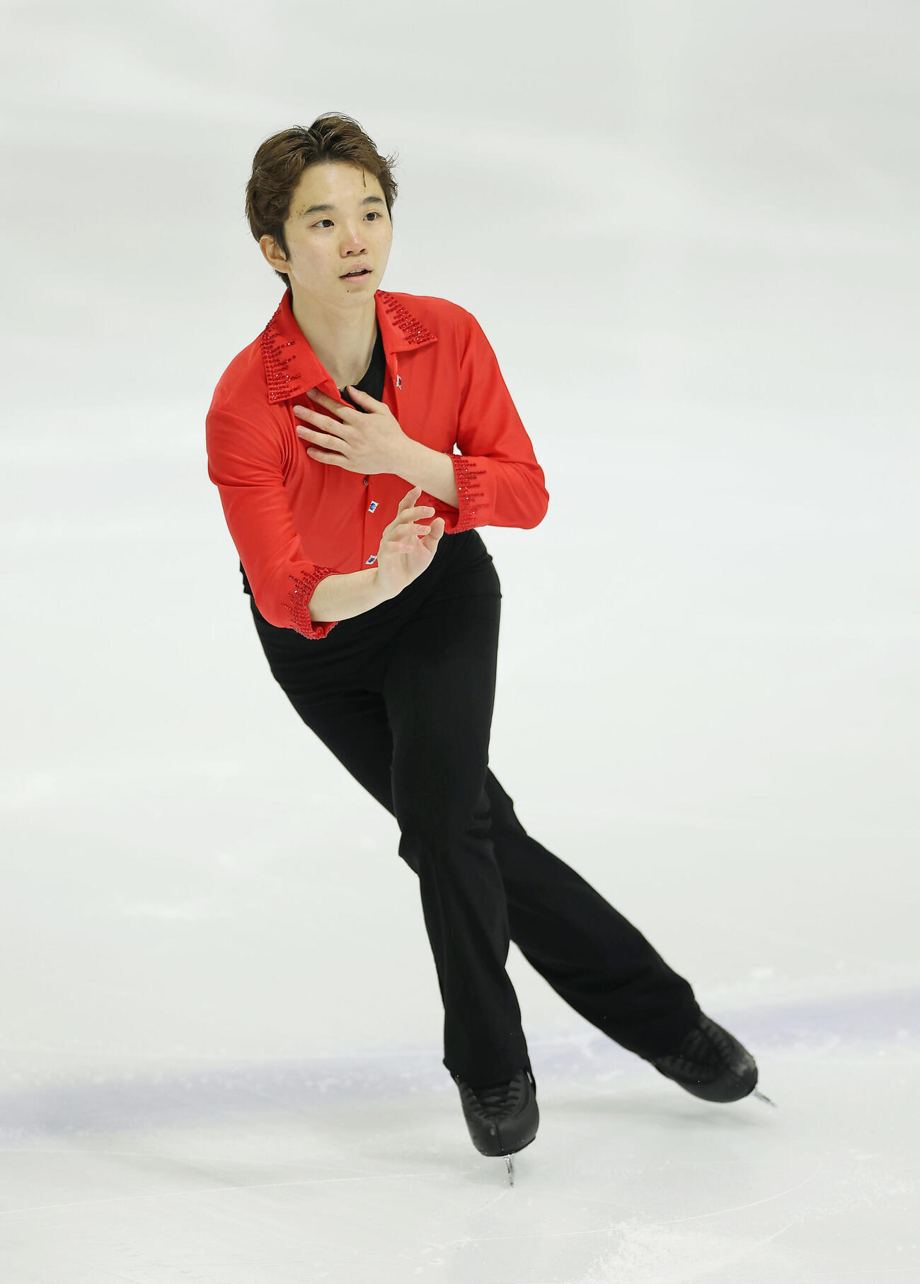 エキシビションで演技を披露する友野一希（撮影・前田充）