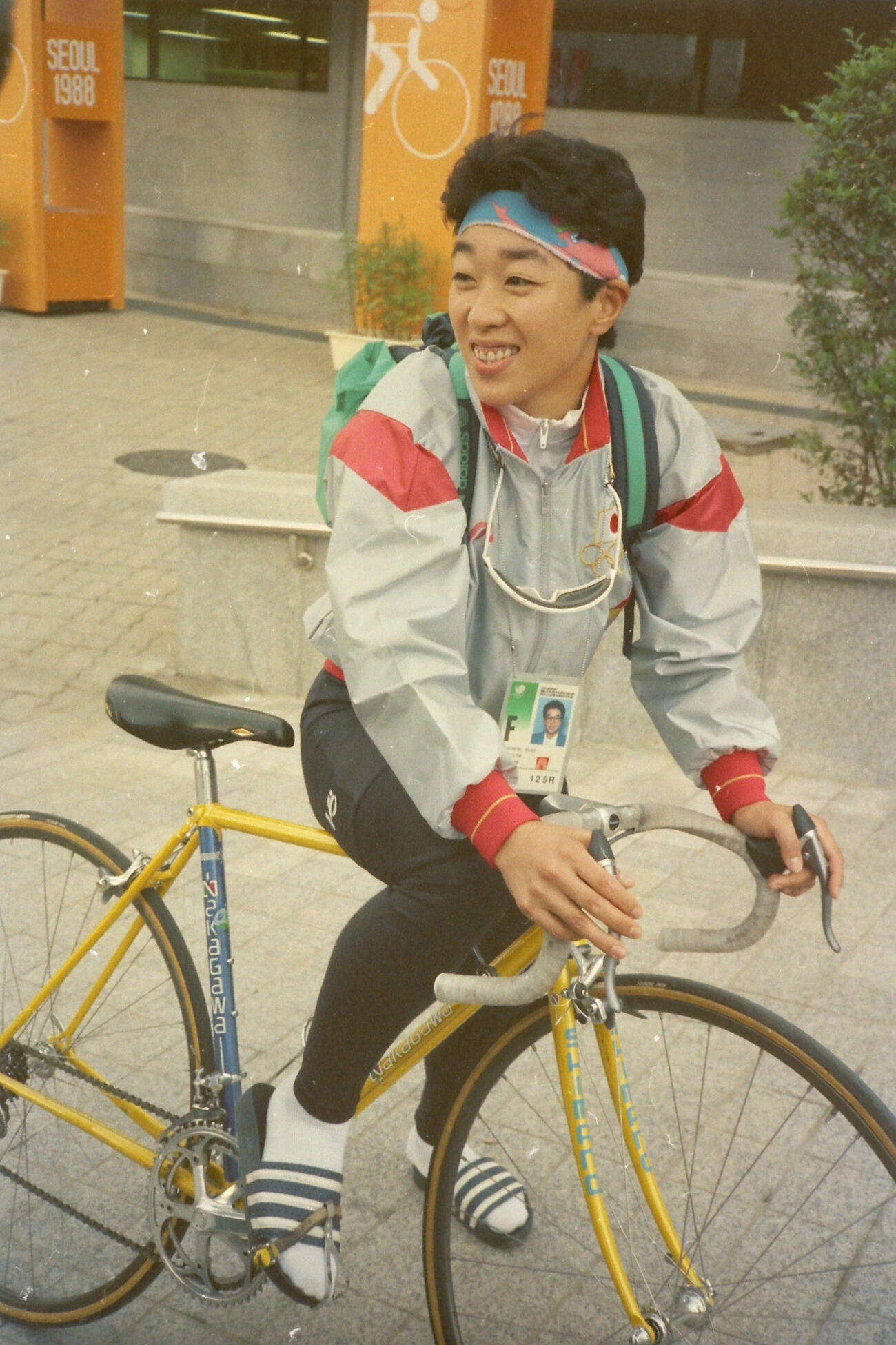 ソウル五輪自転車競技を前に練習する橋本聖子（1988年9月撮影）