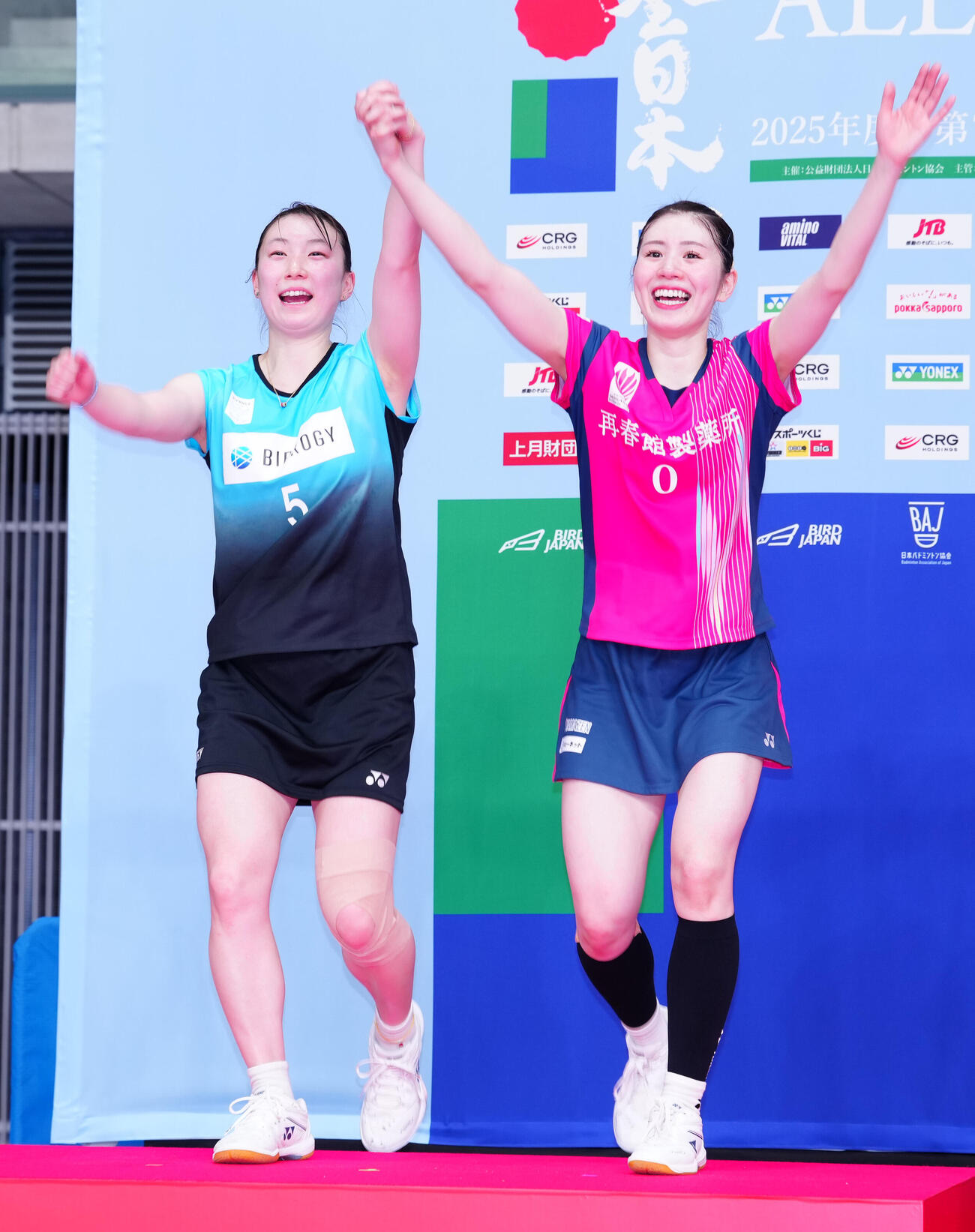 志田千陽（右）、五十嵐有紗組（2025年12月30日撮影）