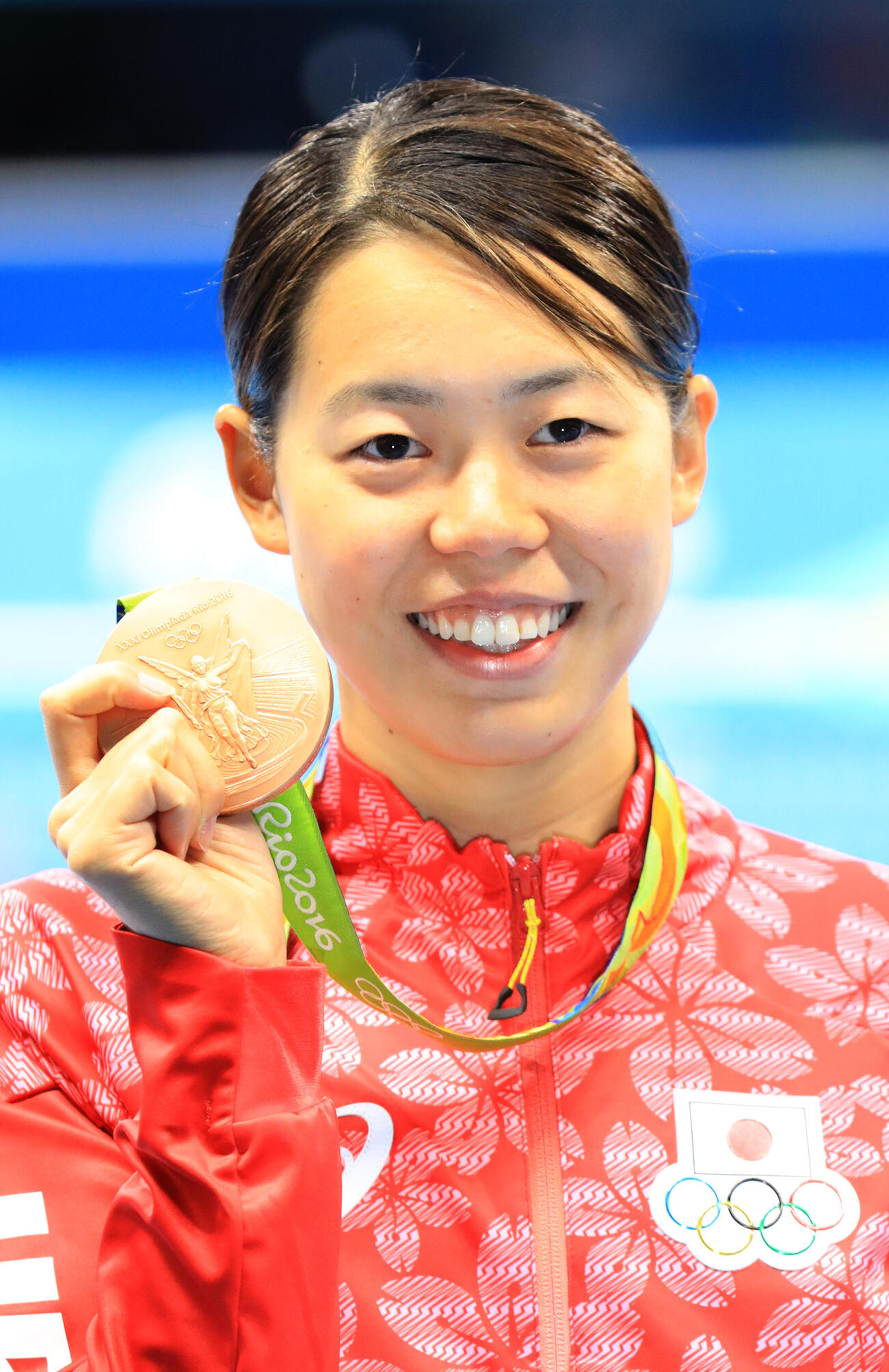 リオデジャネイロ五輪　競泳女子200メートルバタフライ表彰式　星奈津美さん（16年8月撮影）