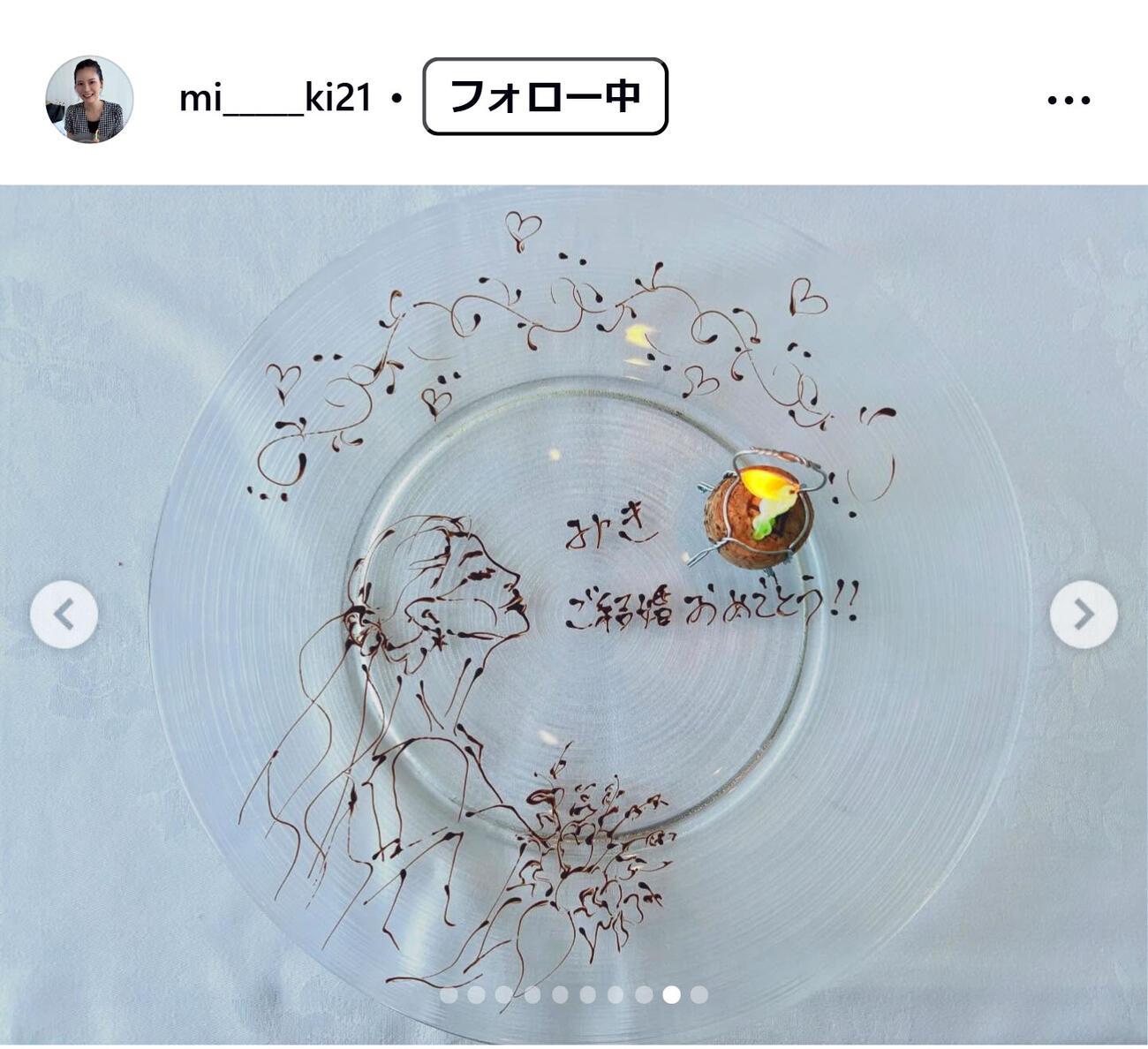 内田美希さんのインスタグラムから