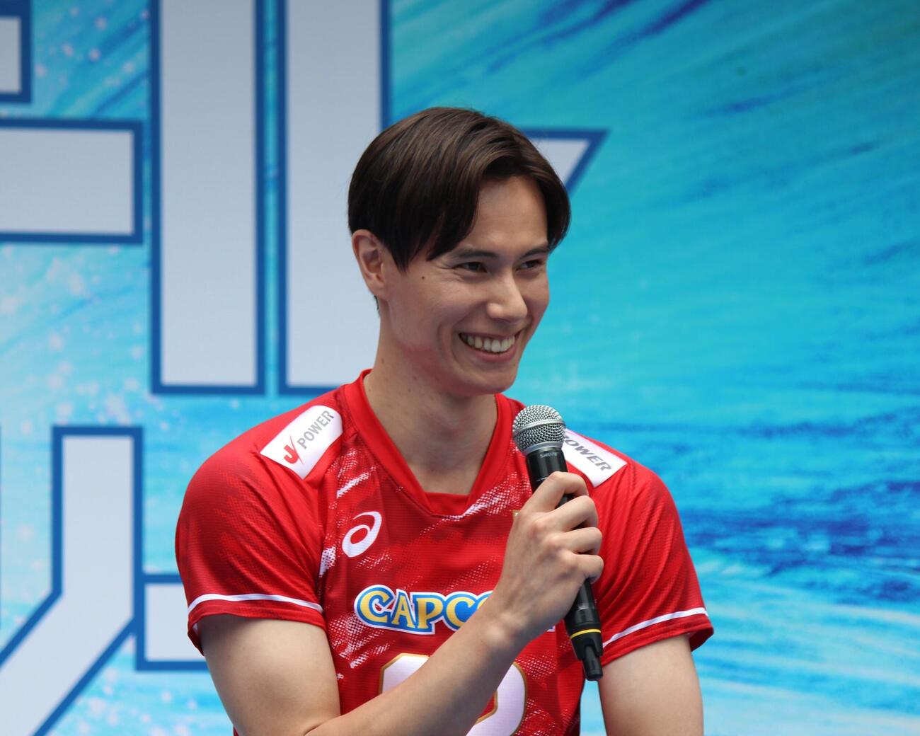 VNLイベントに出席するバレーボール男子日本代表の高橋藍