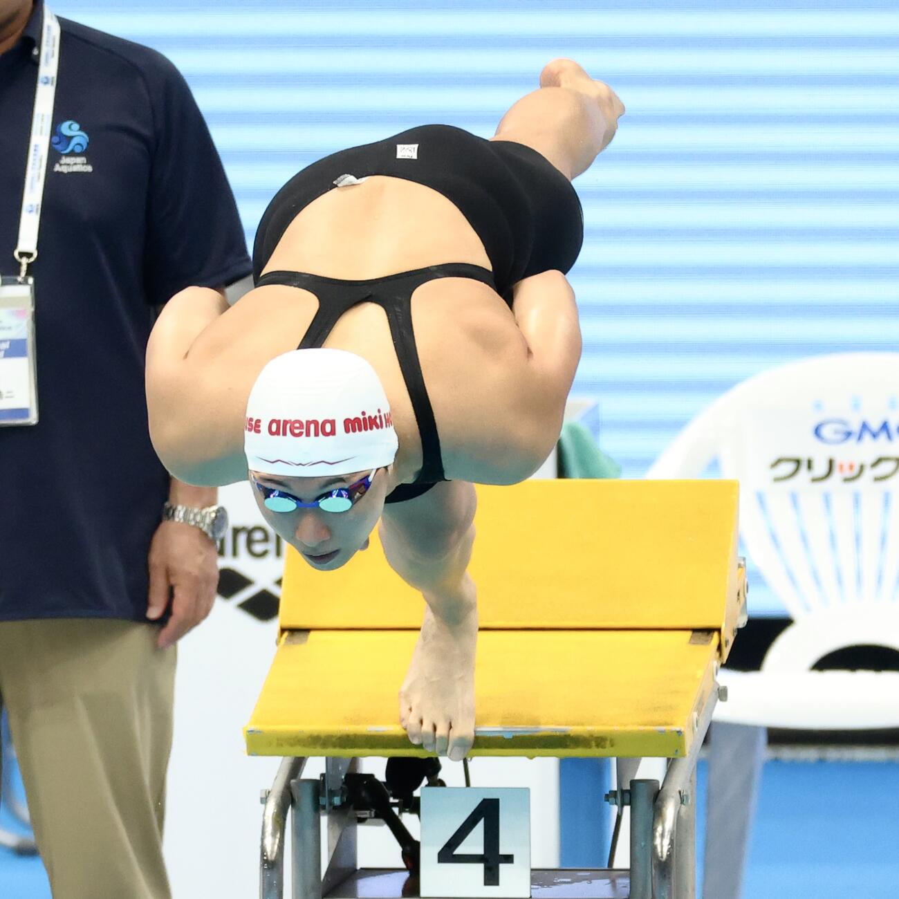 第102回日本選手権水泳競技大会　第2日　女子100メートル平泳ぎ予選に臨む鈴木聡美（撮影・河田真司）