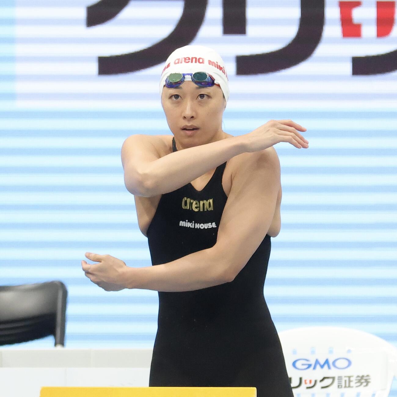 第102回日本選手権水泳競技大会　第2日　女子100メートル平泳ぎ予選に臨む鈴木聡美（撮影・河田真司）