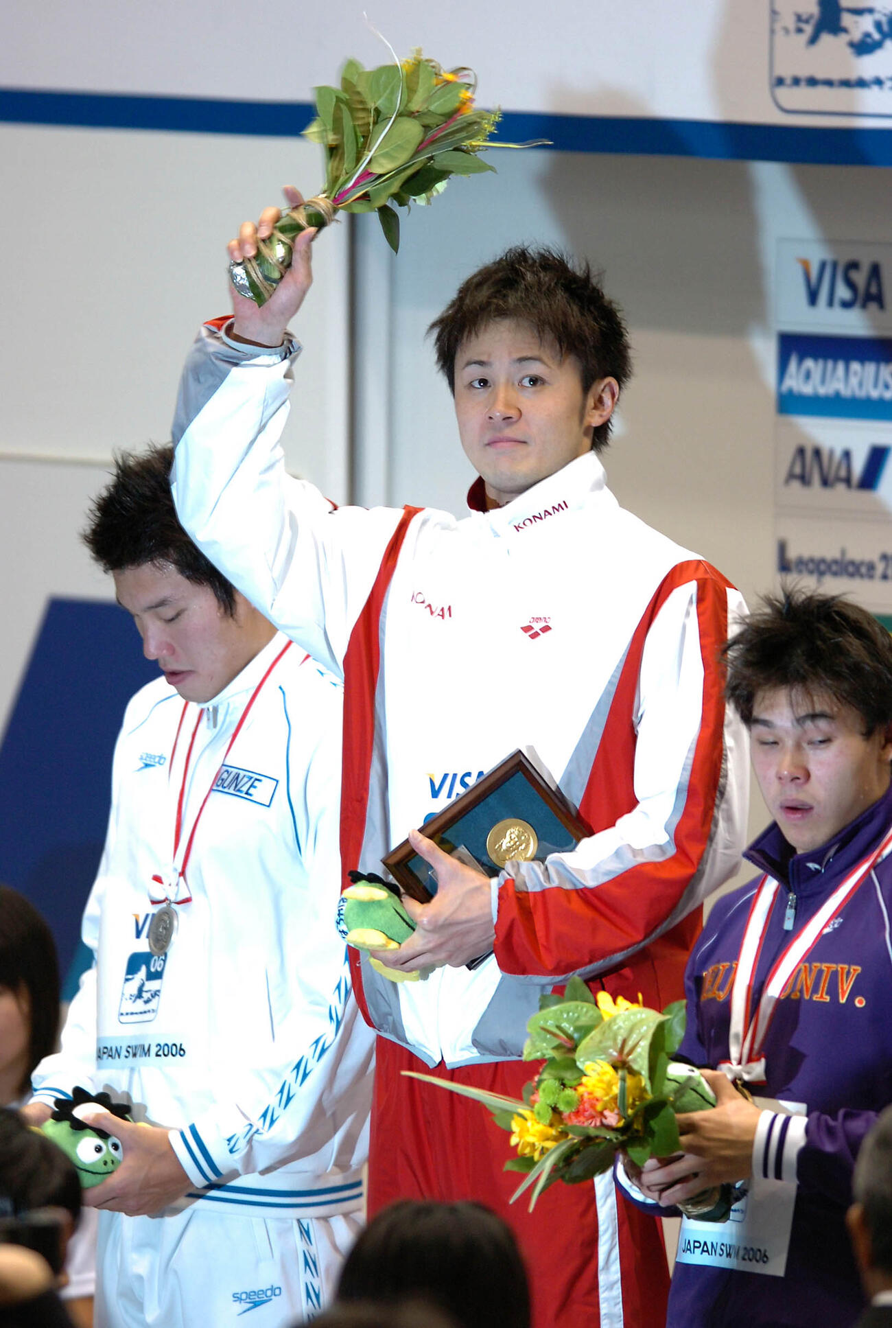 日本選手権男子100メートル自由形で優勝を飾った小島貴光（2006年4月撮影）