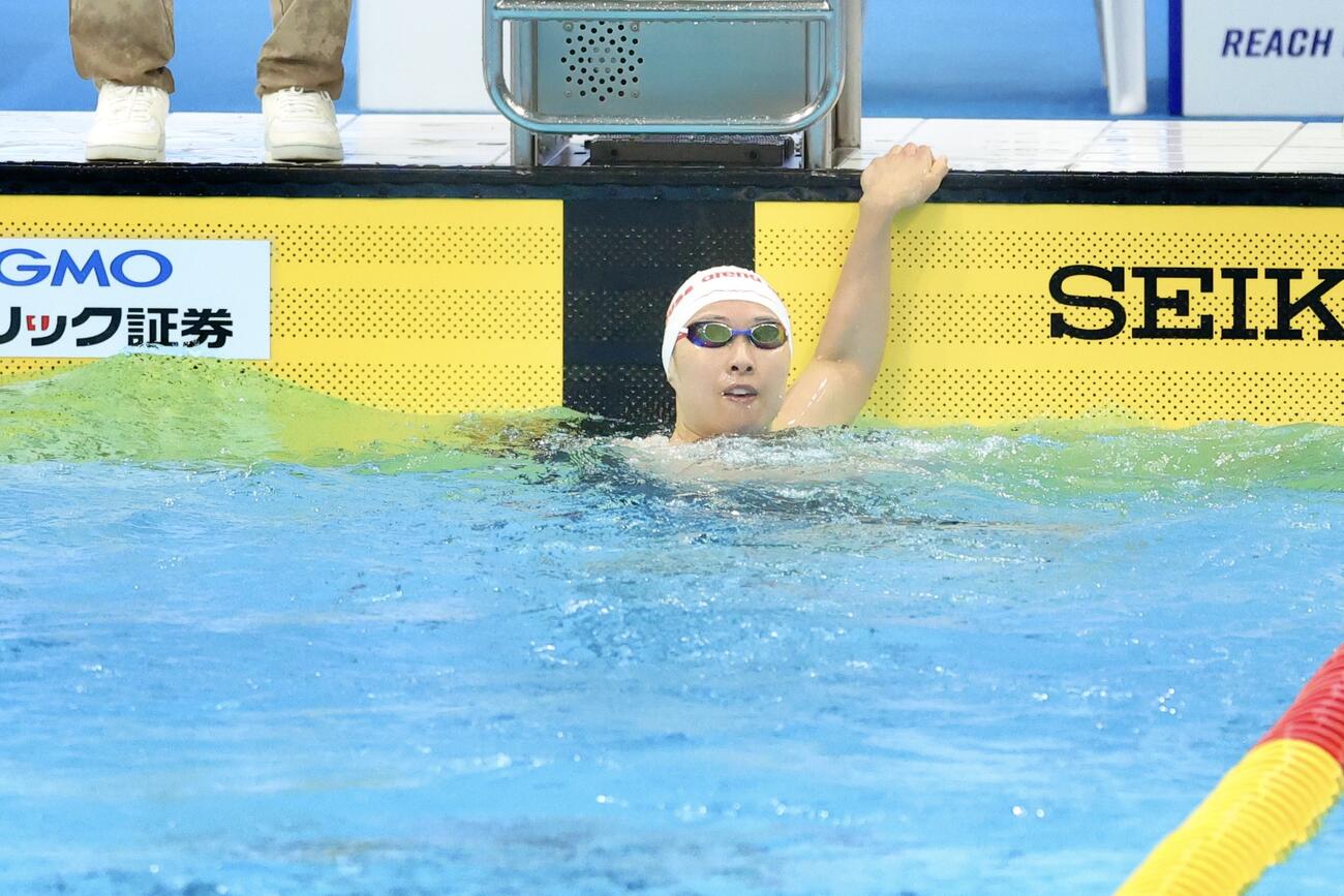 第102回日本選手権水泳競技大会　第4日　女子50メートル平泳ぎ予選に臨む鈴木聡美（撮影・河田真司）