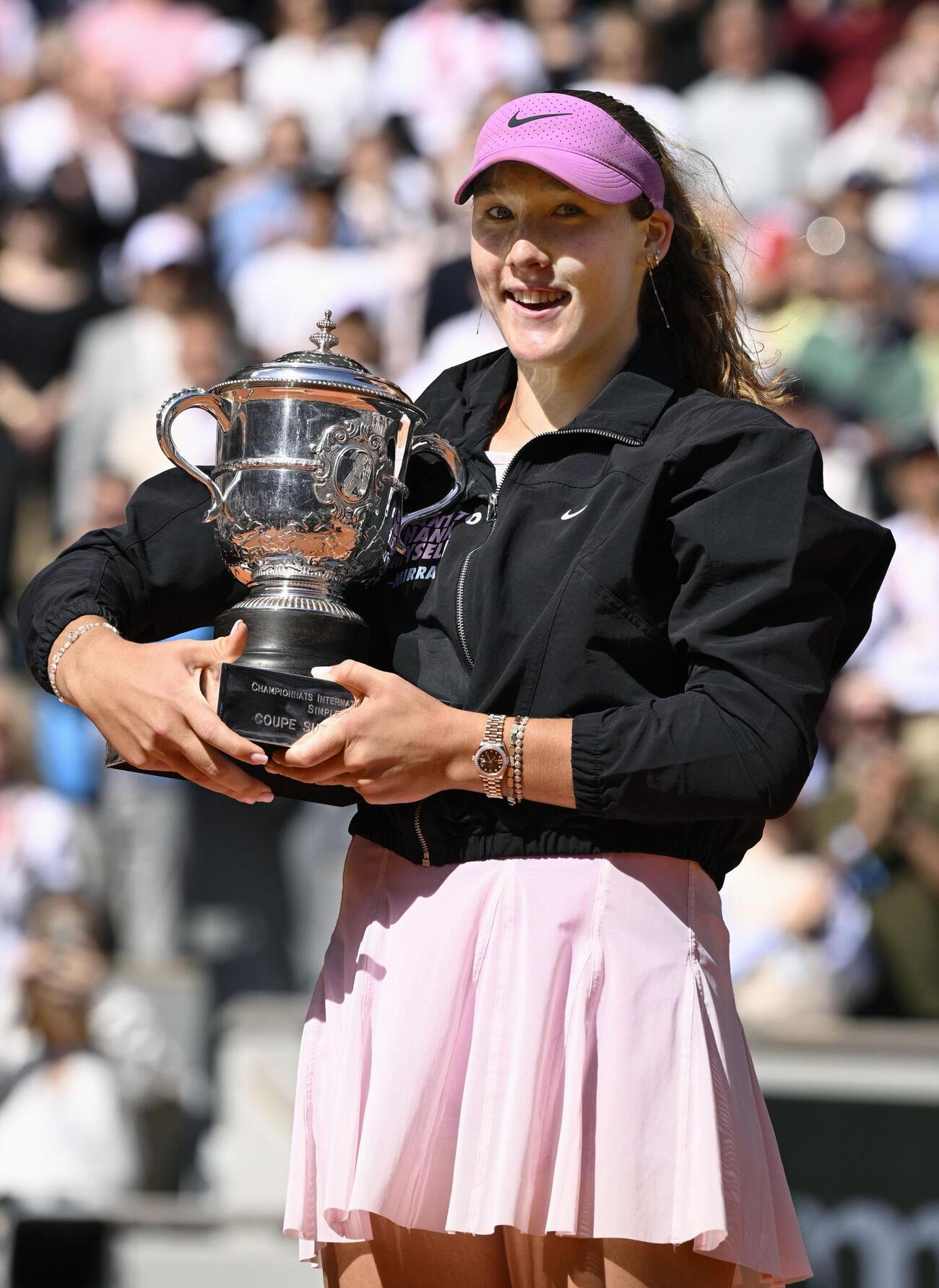 女子シングルスで四大大会初優勝を果たしたミラ・アンドレエワ＝パリ（共同）
