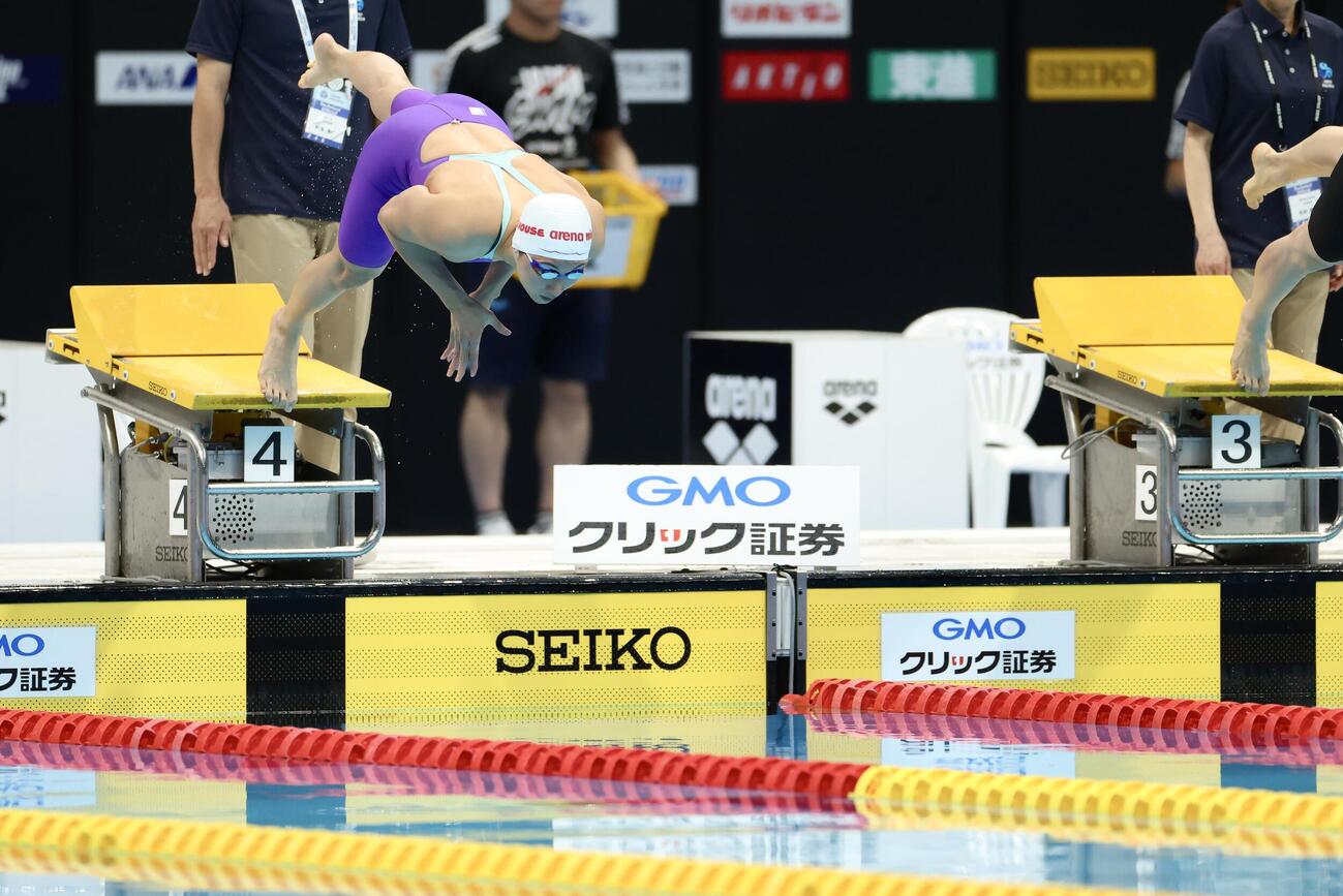 第102回日本選手権水泳競技大会　第4日　女子50メートル平泳ぎ決勝に臨む鈴木聡美（撮影・河田真司）
