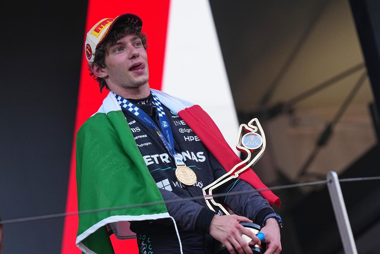 F1第6戦モナコGPで優勝を飾ったアントネッリ（AP）