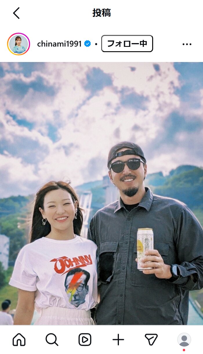 吉田知那美のインスタグラムから