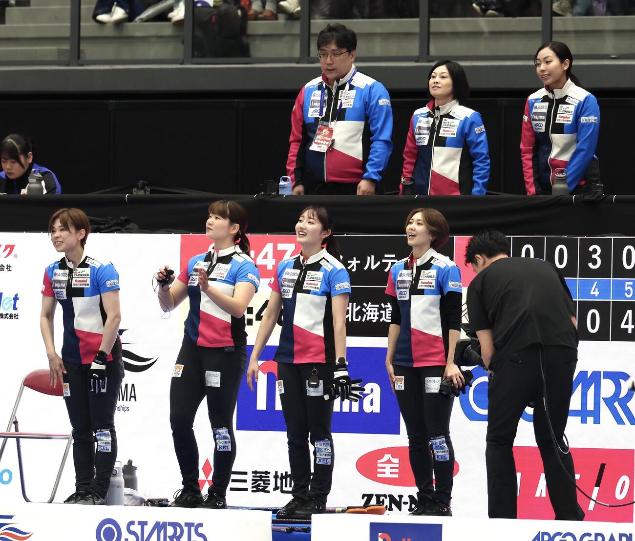 カーリング日本選手権　女子1次リーグ　フォルティウス対北海道銀行　敗れたフォルティウス（撮影・宮地輝）