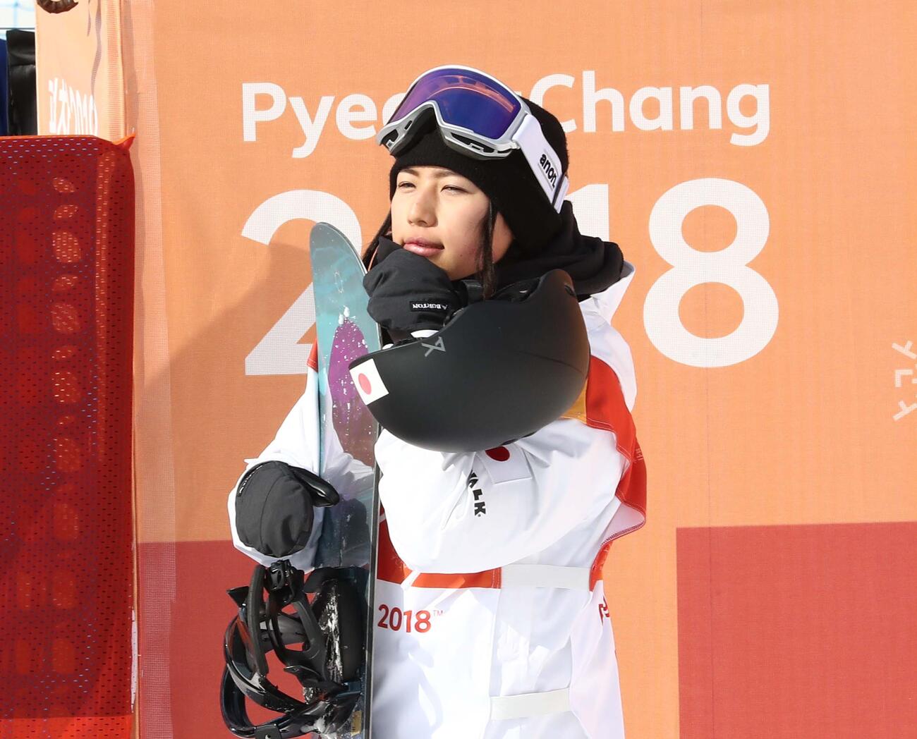 平昌五輪スノーボード女子ハーフパイプ予選に出場した今井胡桃（2018年2月）