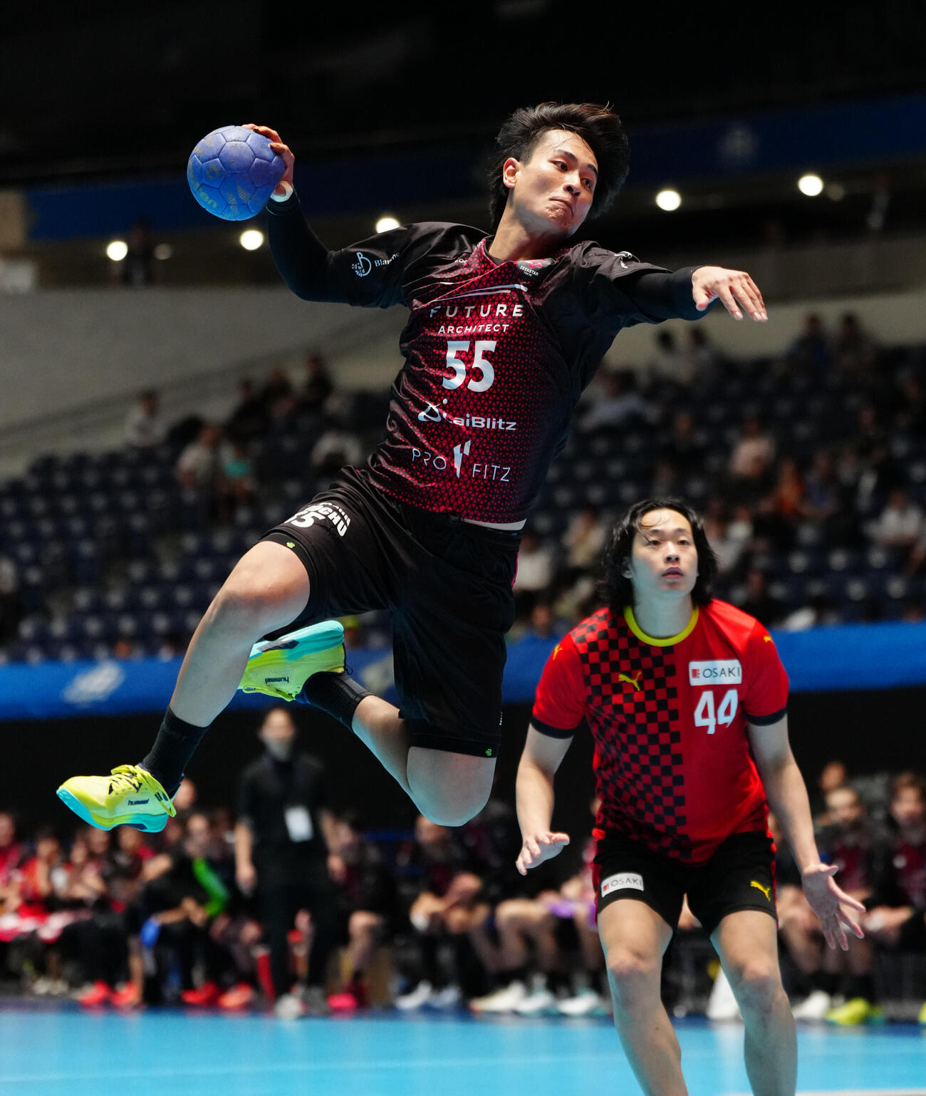 リーグH　プレーオフ　準々決勝　ジークスター東京対大崎埼玉　後半、ゴールを決めるジークスター東京伊禮雅太（撮影・鈴木みどり）