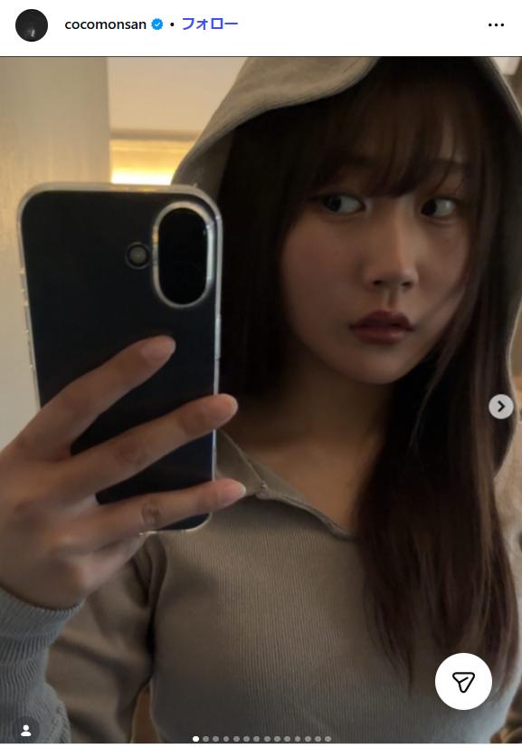 村瀬心椛のインスタグラムから