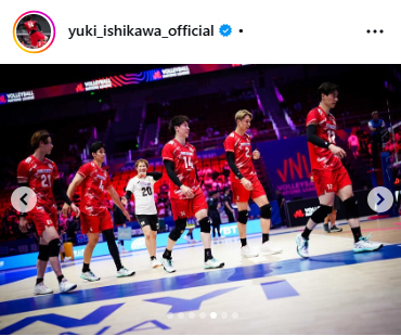 石川祐希のインスタグラムから