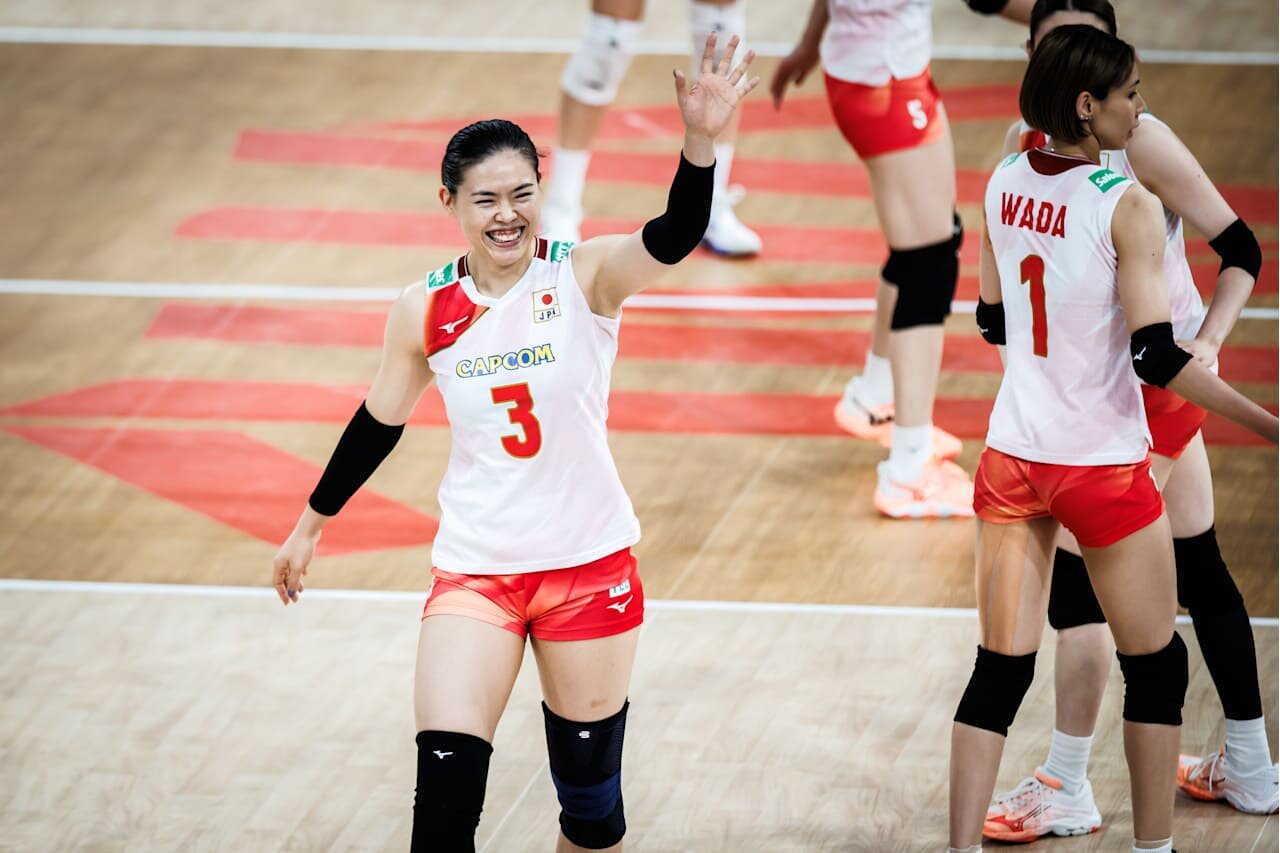 バレーボール・ネーションズリーグ（VNL）女子日本代表、イタリア戦（C）Volleyball World