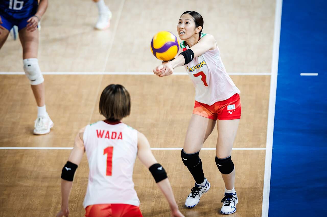 バレーボール・ネーションズリーグ（VNL）女子日本代表、イタリア戦（C）Volleyball World