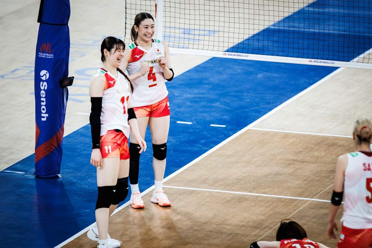 バレーボール・ネーションズリーグ（VNL）女子日本代表、イタリア戦（C）Volleyball World