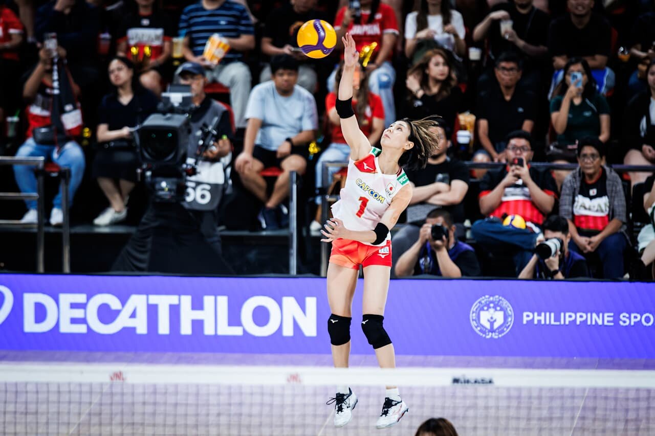 バレーボール・ネーションズリーグ（VNL）女子日本代表、イタリア戦（C）Volleyball World