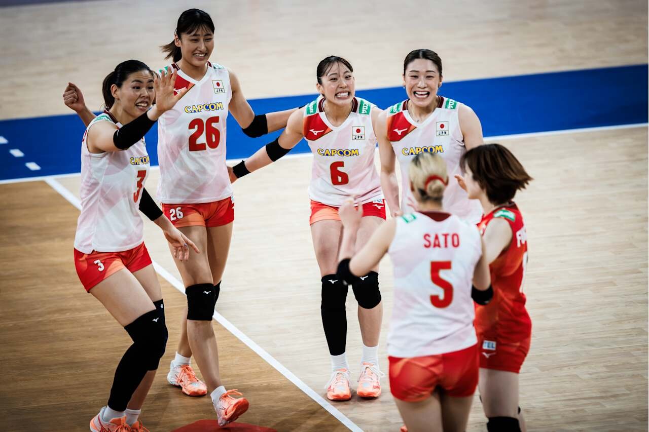 バレーボール・ネーションズリーグ（VNL）女子日本代表、イタリア戦（C）Volleyball World