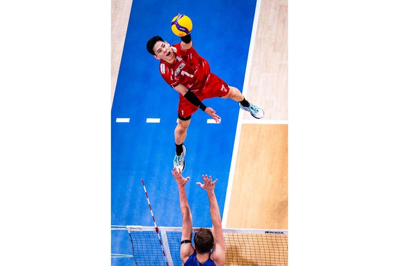 バレーボール・ネーションズリーグ（VNL）男子日本代表、セルビア戦（C）Volleyball World