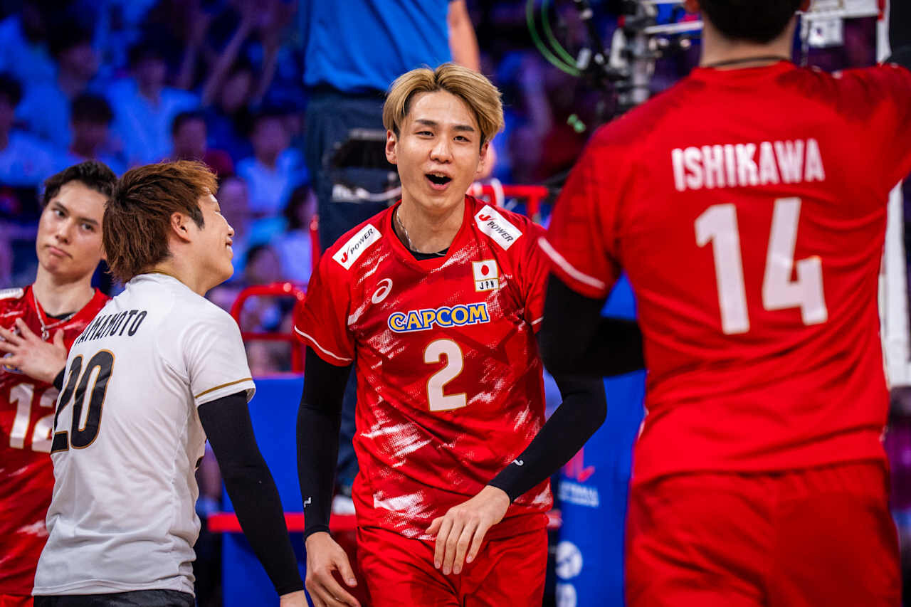バレーボール・ネーションズリーグ（VNL）男子日本代表、セルビア戦（C）Volleyball World