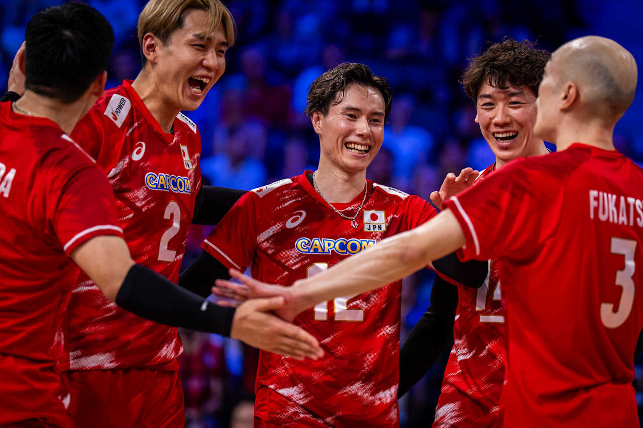 バレーボール・ネーションズリーグ（VNL）男子日本代表、セルビア戦（C）Volleyball World