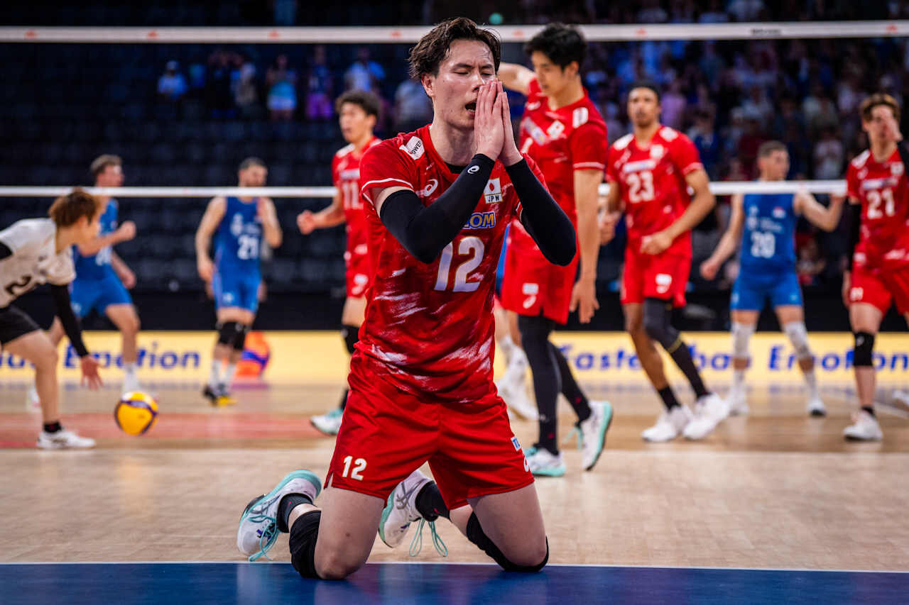 バレーボール・ネーションズリーグ（VNL）男子日本代表、セルビア戦（C）Volleyball World
