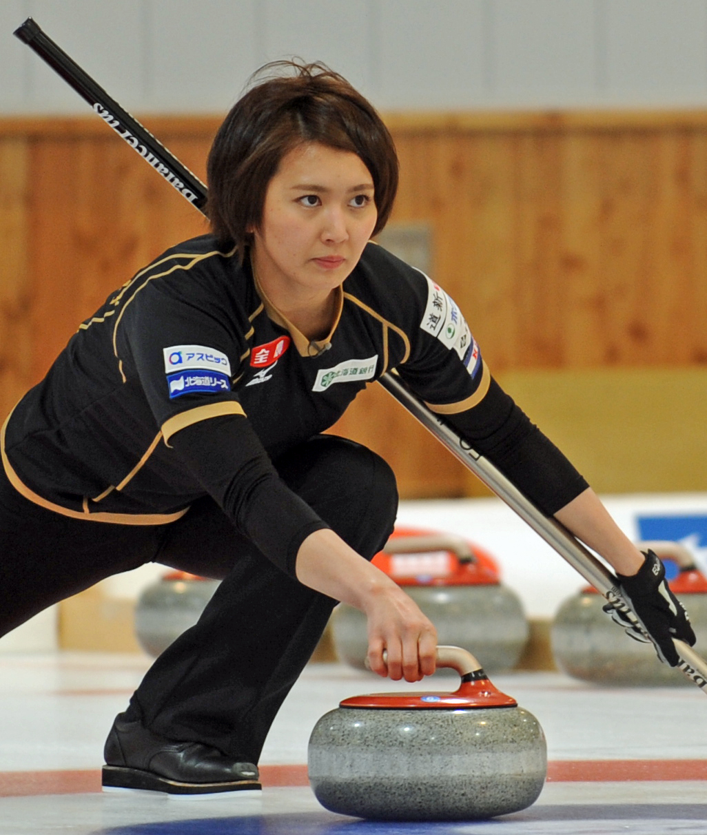 カーリング女子日本代表・北海道銀行の吉村紗也香（2015年2月撮影）