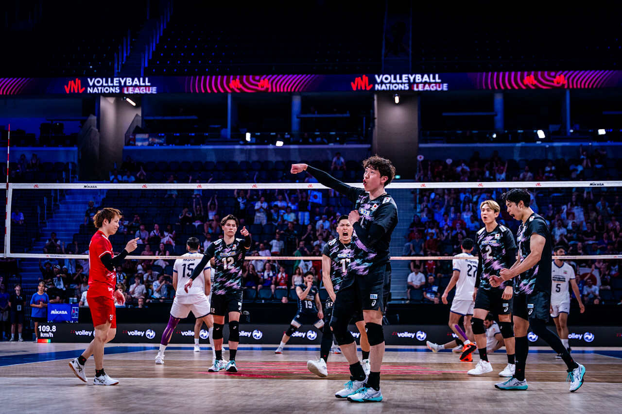 バレーボール・ネーションズリーグ（VNL）男子日本代表、イラン戦（C）Volleyball World