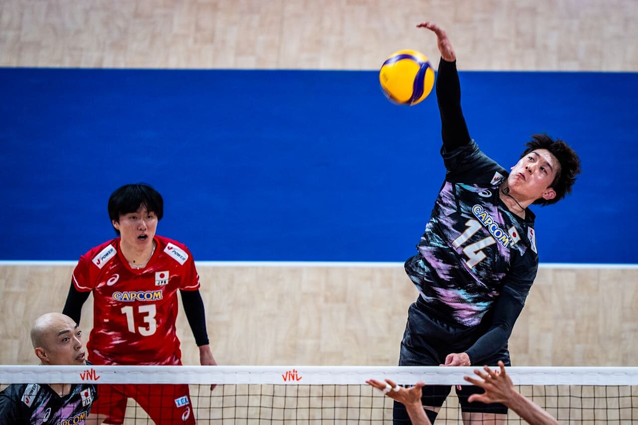 バレーボール・ネーションズリーグ（VNL）男子日本代表、イラン戦（C）Volleyball World