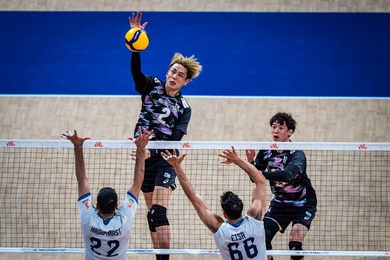 バレーボール・ネーションズリーグ（VNL）男子日本代表、イラン戦（C）Volleyball World