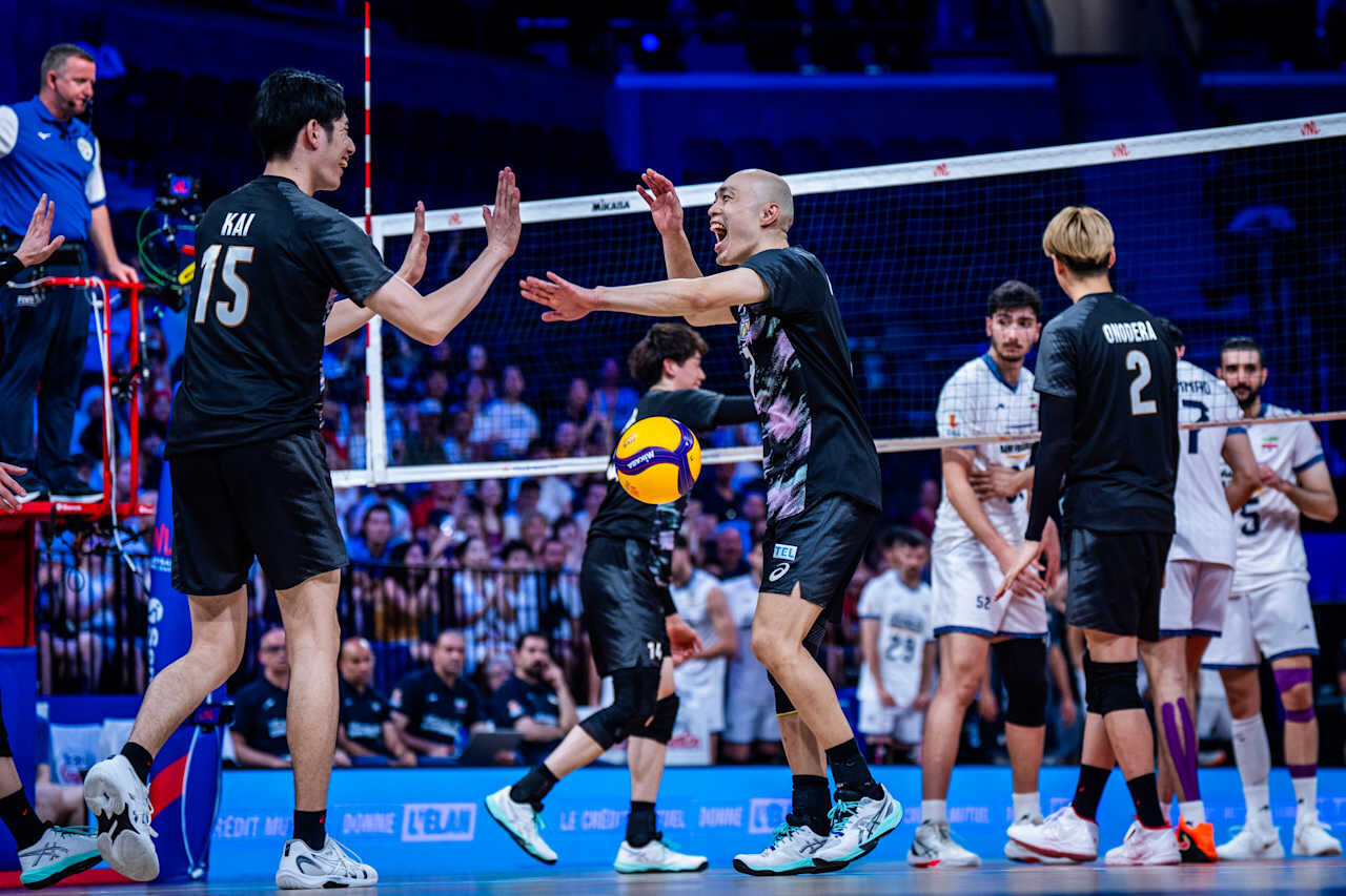 バレーボール・ネーションズリーグ（VNL）男子日本代表、イラン戦（C）Volleyball World
