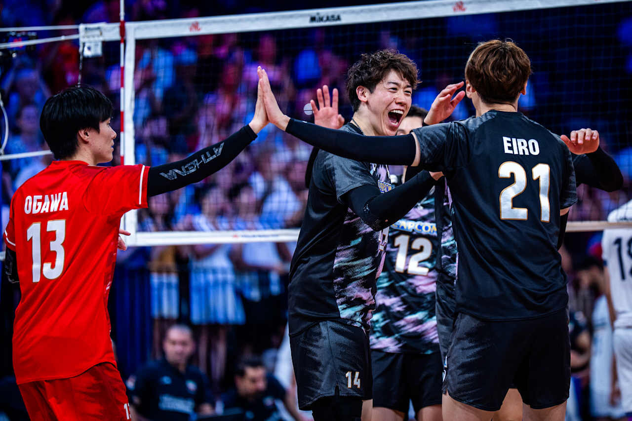 バレーボール・ネーションズリーグ（VNL）男子日本代表、イラン戦（C）Volleyball World